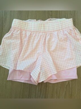 Blogilates Pink Gingham Athletic Shorts – Women’s Medium NWT